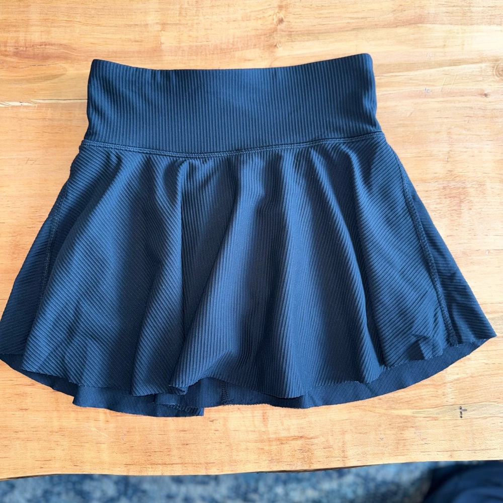 Black Kids Skort with Elastic Waistband